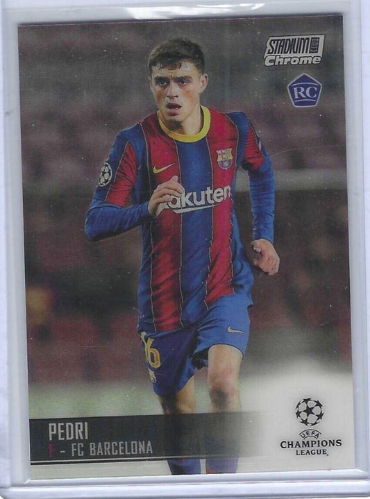 PEDRI 2020-21 TOPPS STADIUM CLUB CHROME TRUE ROOKIE RC #26