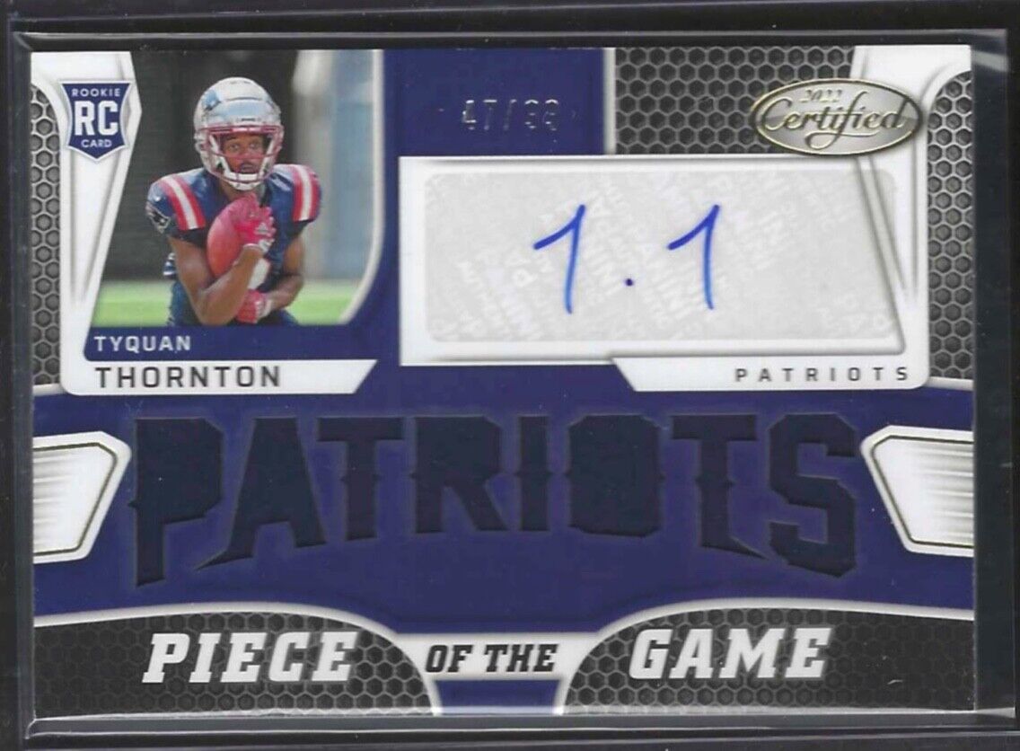 TYQUAN THORTON 2022 PANINI CERTIFIED ROOKIE PIECE OF GAME PATCH AUTO RC #D 47/99
