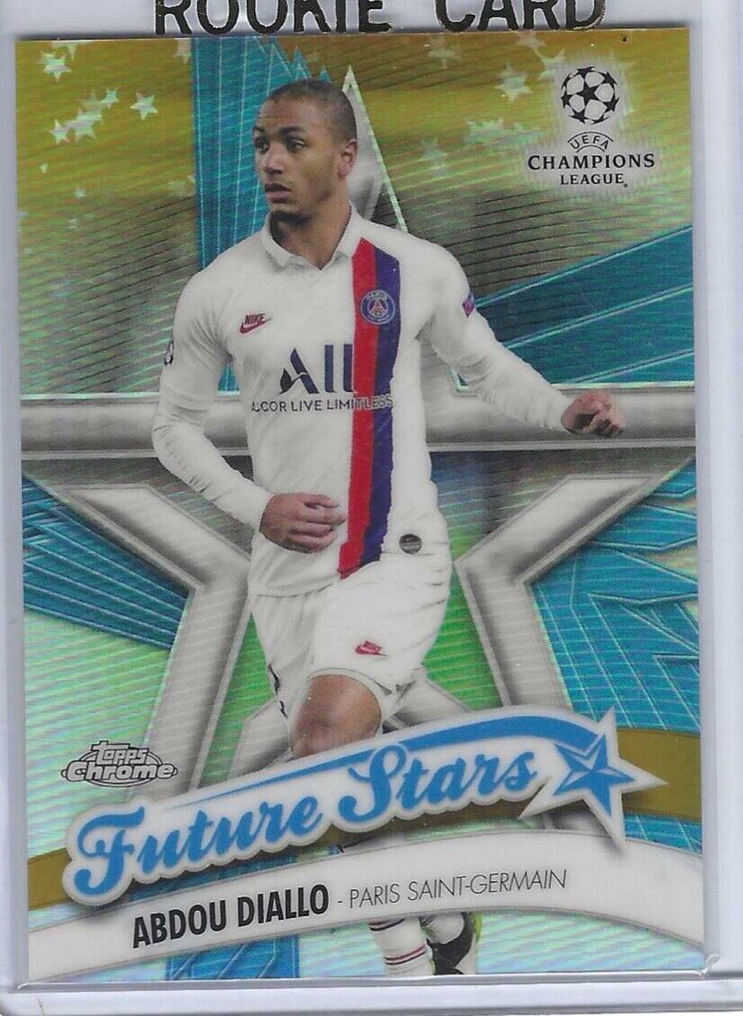 ABDOU DIALLO 2019-20 TOPPS CHROME UEFA FUTURE STARS GOLD REFRACTOR RC #D 18/50