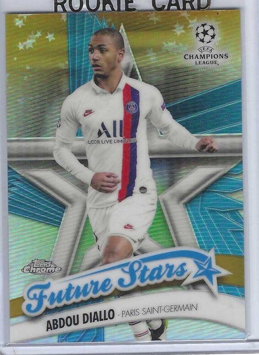 ABDOU DIALLO 2019-20 TOPPS CHROME UEFA FUTURE STARS GOLD REFRACTOR RC #D 18/50