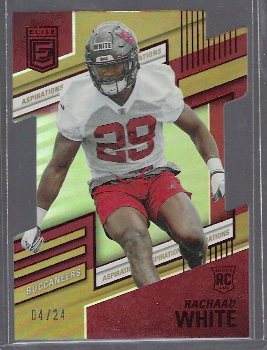RACHAAD WHITE 2022 PANINI DONRUSS ELITE GOLD ASPIRATIONS DIE CUT RC #D 04/24