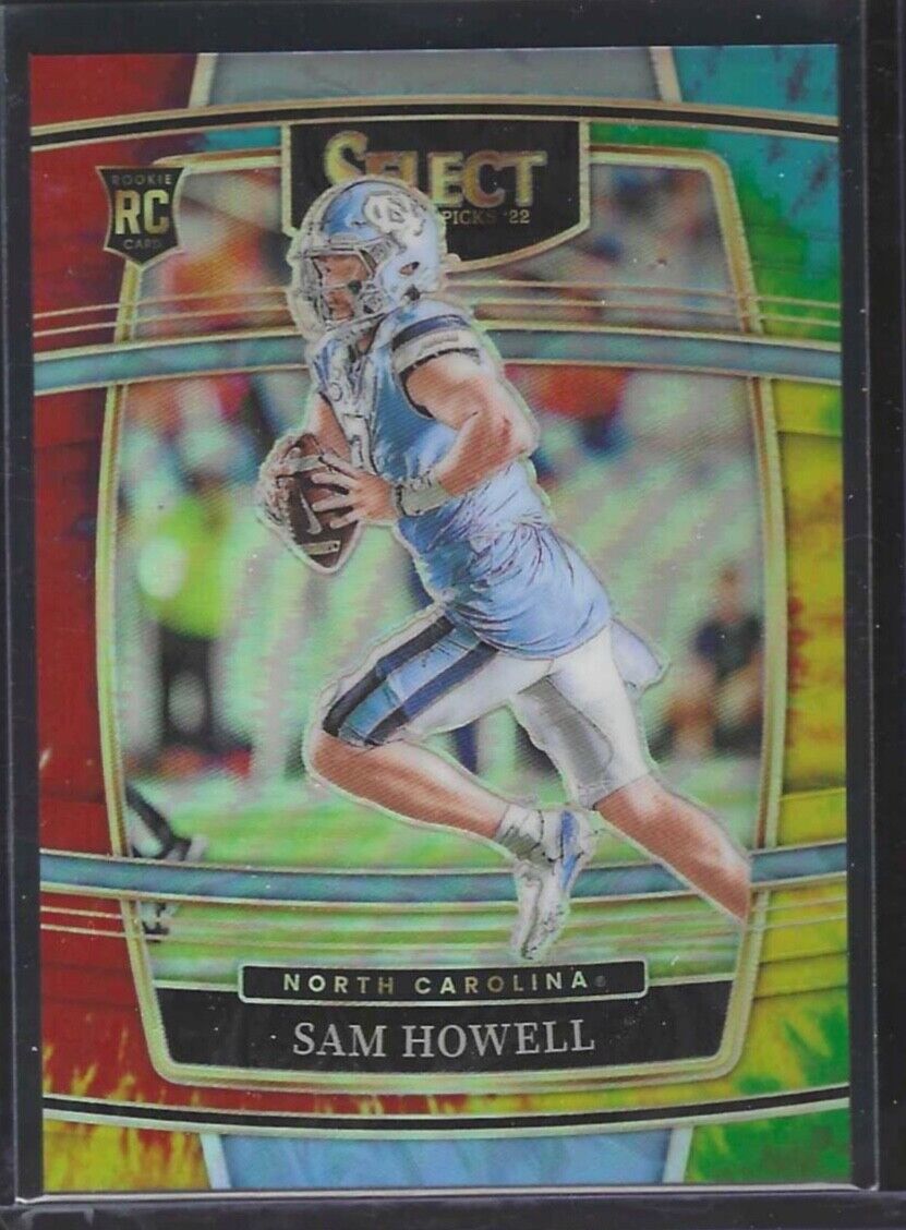 SAM HOWELL 2022 PANINI SELECT CONCOURSE TYE DIE PRIZM ROOKIE RC #D 18/25