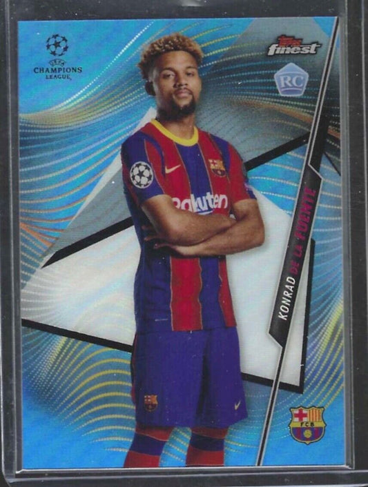 KONRAD DE LA FUENTE 2020-21 TOPPS FINEST BLUE REFRACTOR ROOKIE RC #D 034/150