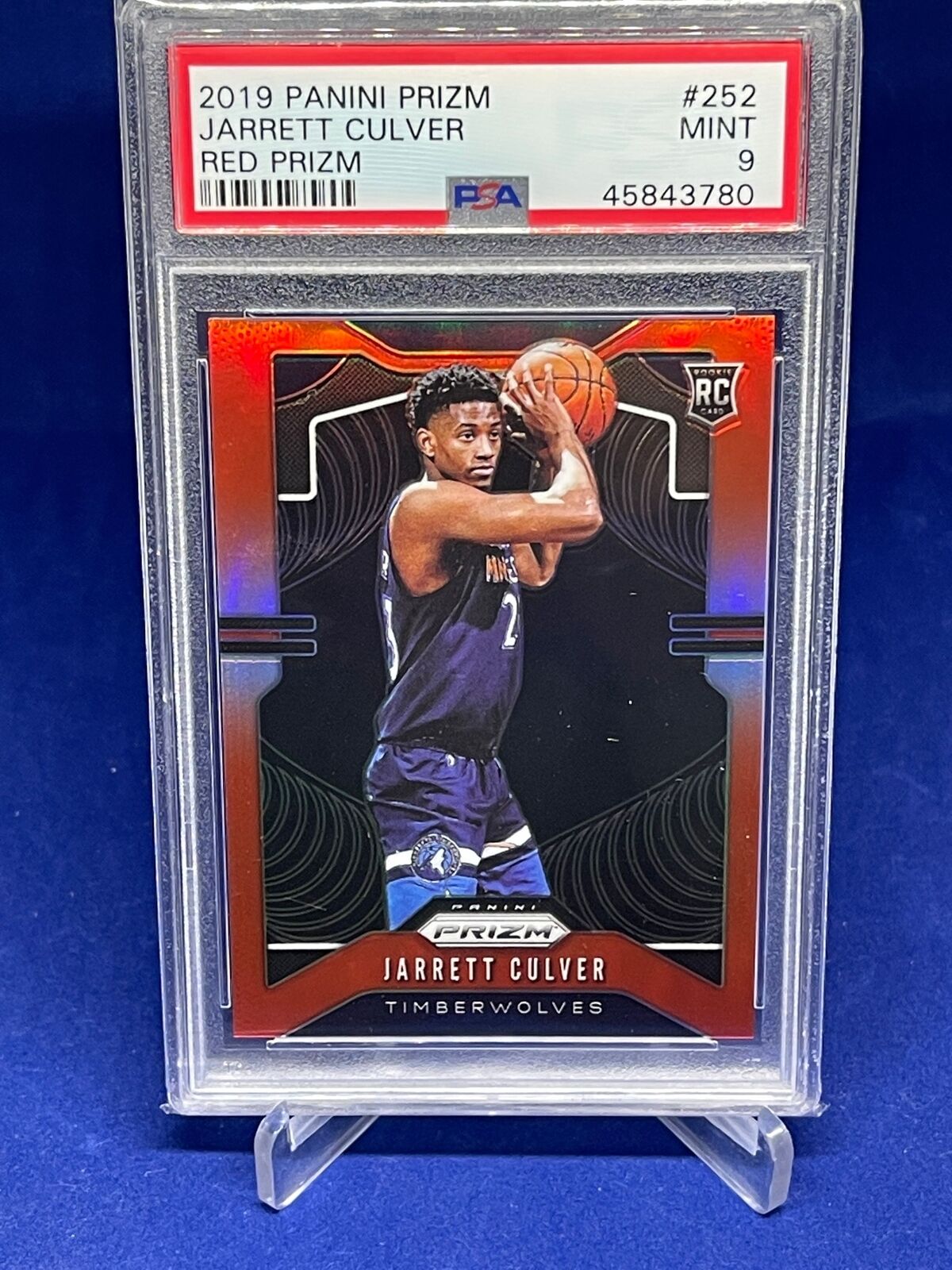 JARRETT CULVER 2019-20 PANINI PRIZM RED PRIZMS ROOKIE RC #D 3/299 PSA 9 MINT