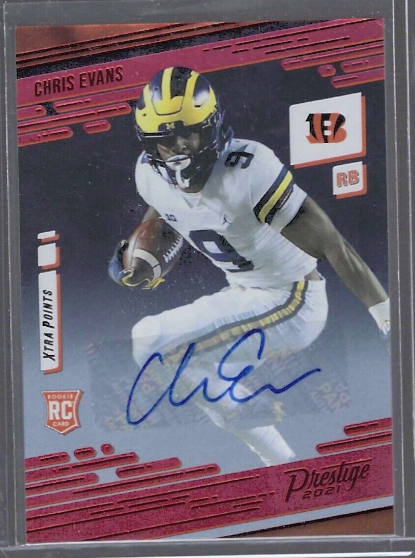 CHRIS EVANS 2021 PANINI PRESTIGE RED FOIL XTRA POINTS ROOKIE AUTO RC #291