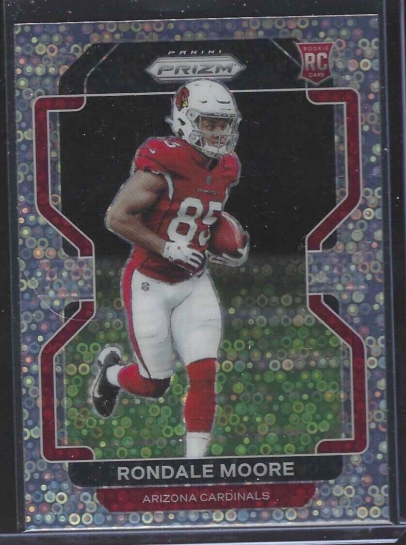 RONDALE MOORE 2021 PANINI PRIZM SILVER NO HUDDLE VARIATION ROOKIE RC #V-347