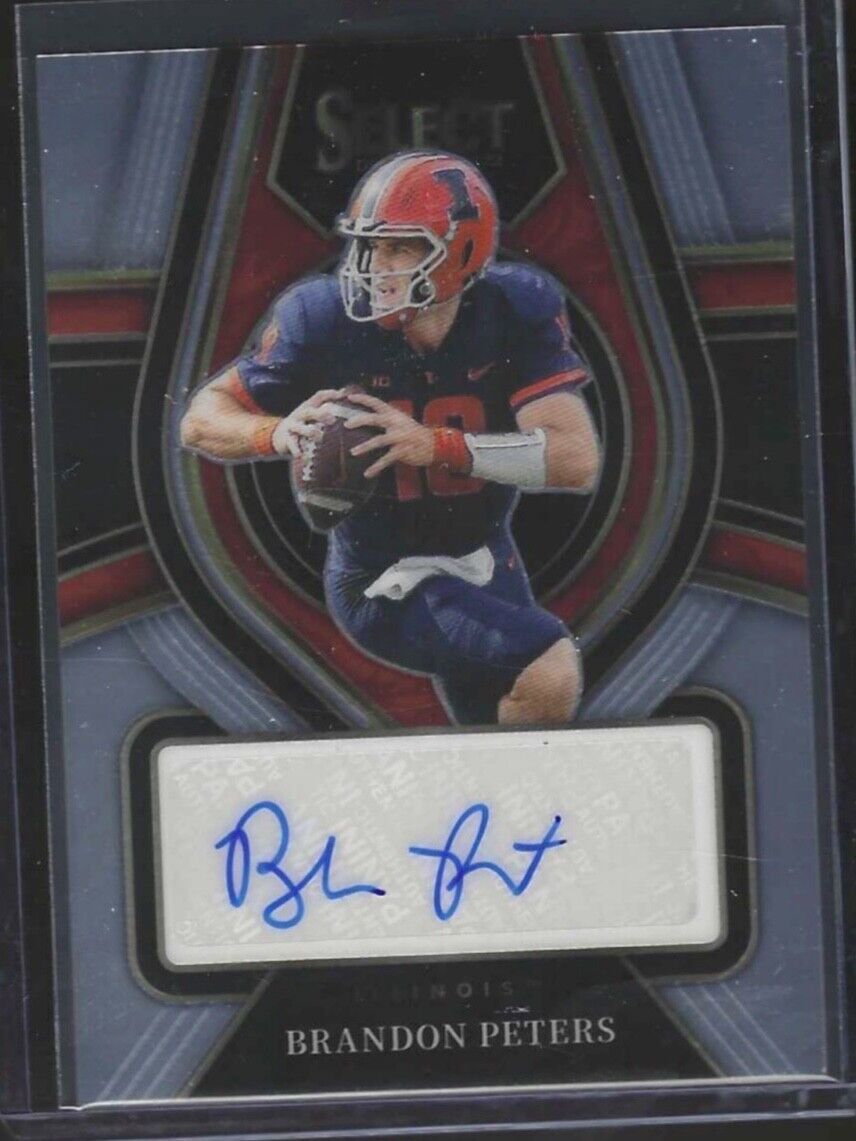 BRANDON PETERS 2022 PANINI SELECT DRAFT PICKS ROOKIE AUTO RC #S-BPE