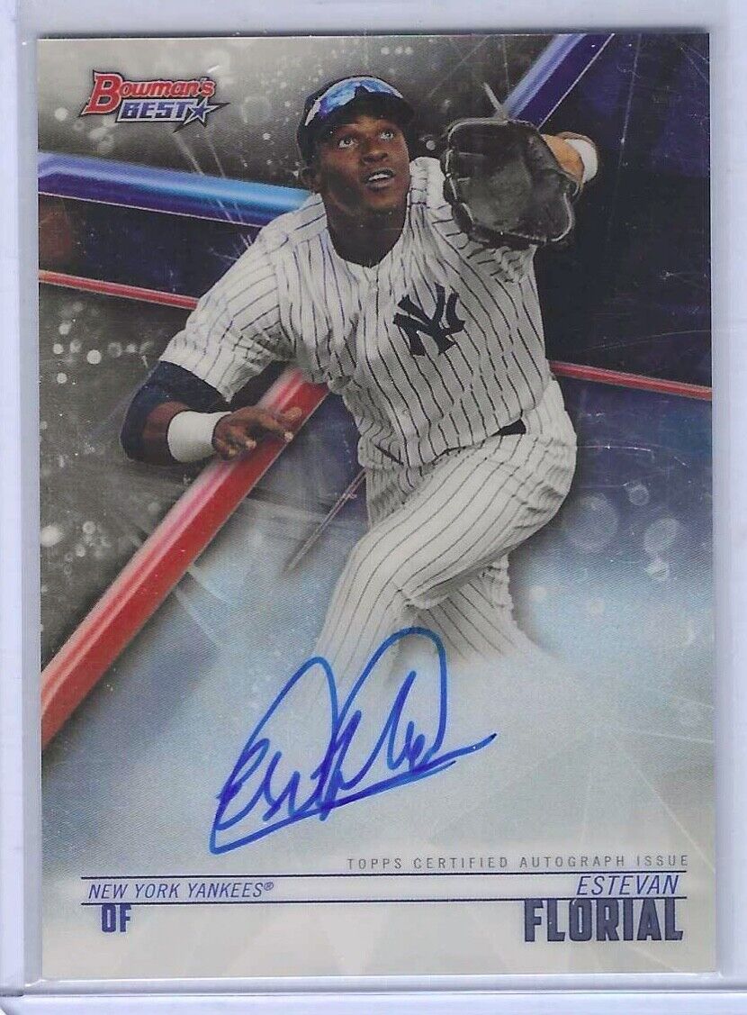 ESTEVAN FLORIAL 2018 BOWMANS BEST ON CARD PROSPECT AUTO #B18-EF