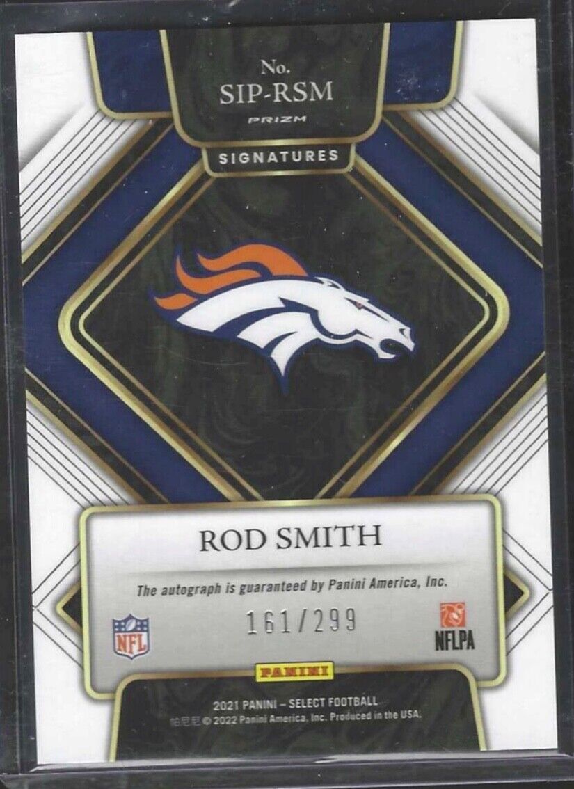 ROD SMITH 2021 PANINI SELECT SILVER PRIZM AUTO #D 161/299