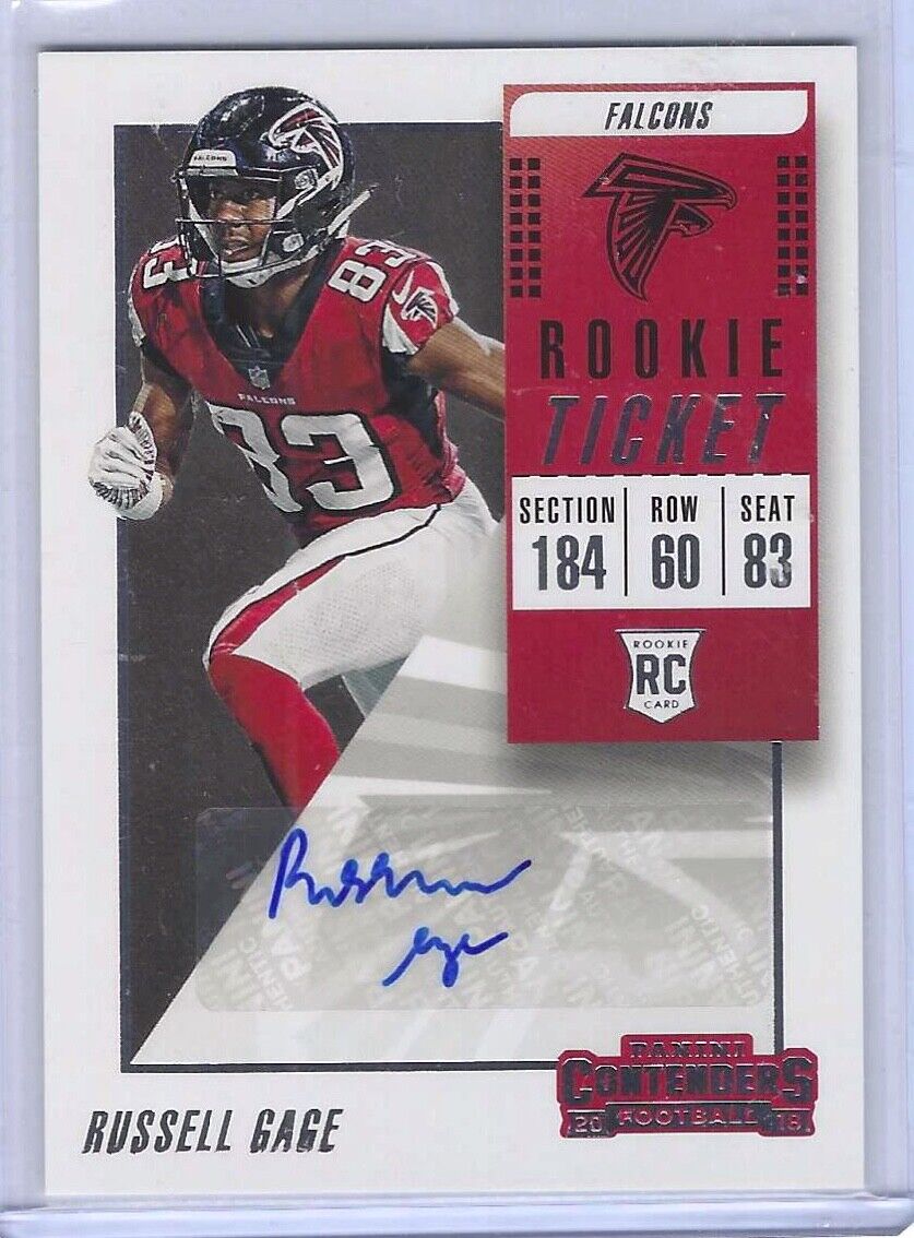 RUSSELL GAGE 2018 PANINI CONTENDERS ROOKIE TICKET AUTO RC #284