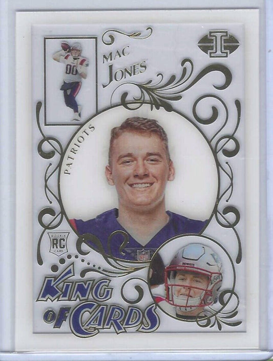MAC JONES 2021 PANINI ILLUSIONS KING OF CARDS ACETATE RC #KC-15