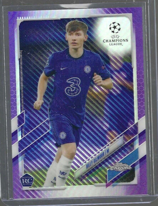 BILLY GILMOUR 2020-21 TOPPS CHROME PURPLE CARBON REFRACTOR ROOKIE RC #66