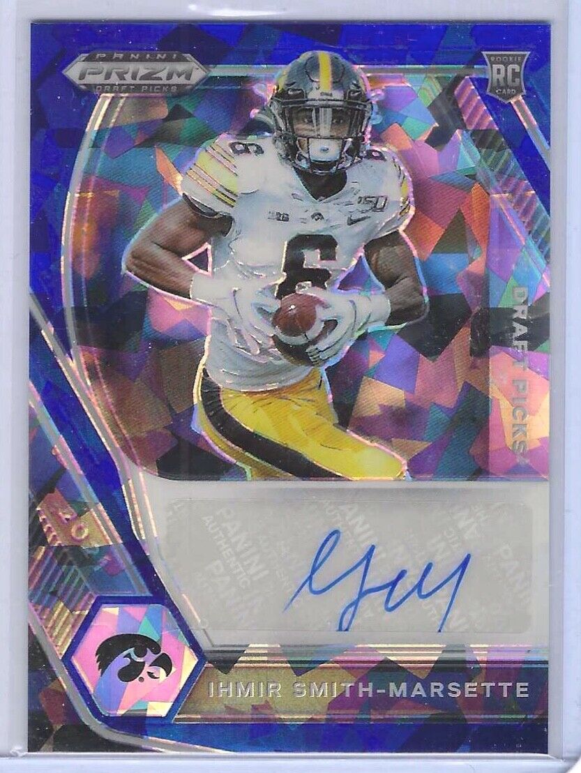 IHMIR SMITH-MARSETTE 2021 PANINI PRIZM DP BLUE CRACKED ICE AUTO RC #D 05/75