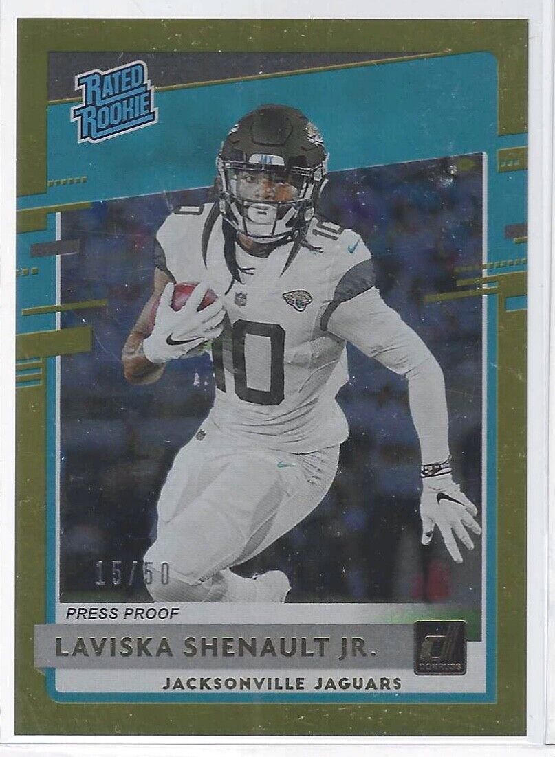 LAVISKA SHENAULT JR 2020 DONRUSS GOLD PRESS PROOF RATED ROOKIE RC #D 15/50