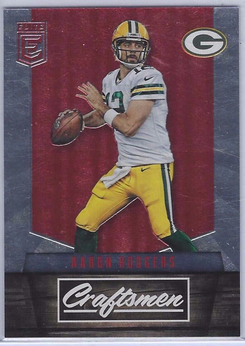 AARON RODGERS 2016 PANINI DONRUSS ELITE FOOTBALL CRAFTSMEN RED #D 07/75