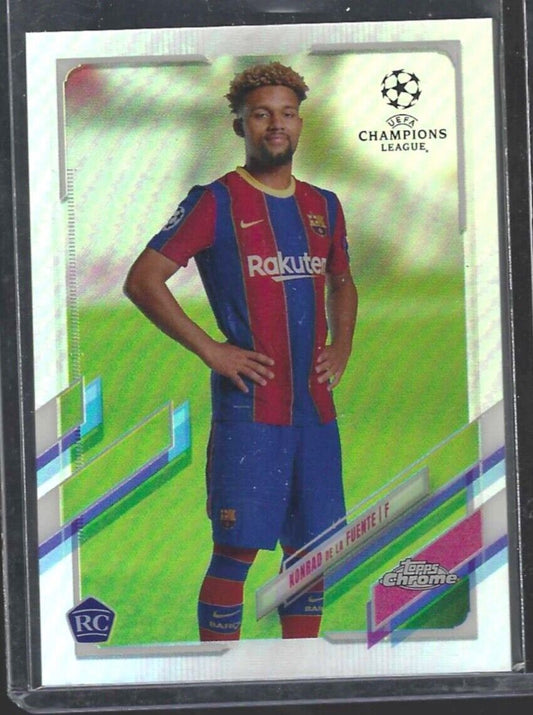 KONRAD DE LE FUENTE 2020-21 TOPPS CHROME SILVER REFRACTOR ROOKIE RC #58