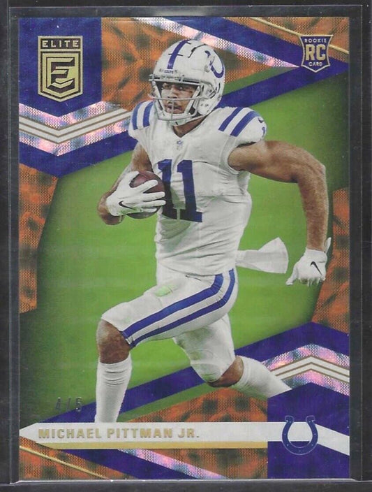 MICHAEL PITTMAN JR 2020 PANINI CHRONICLES DONRUSS ELITE GOLD FOIL RC #D 4/5