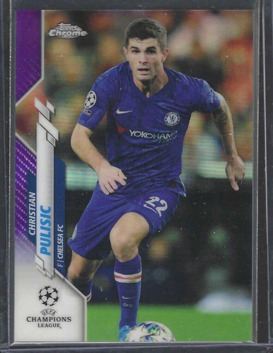 CHRISTIAN PULISIC 2019-20 TOPPS CHROME UEFA PURPLE REFRACTOR #D 249/250