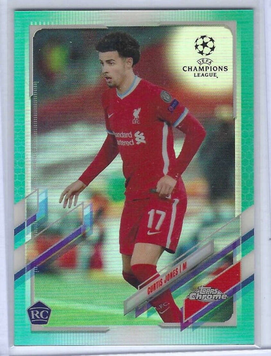 CURTIS JONES 2020-21 TOPPS CHROME AQUA REFRACTOR ROOKIE RC #D /199