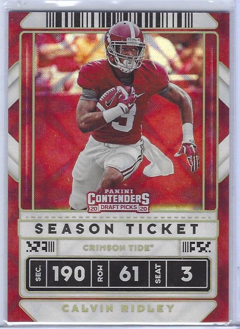 CALVIN RIDLEY 2020 PANINI CONTENDERS DRAFT PICKS GALACTIC SEASON TICKET #12