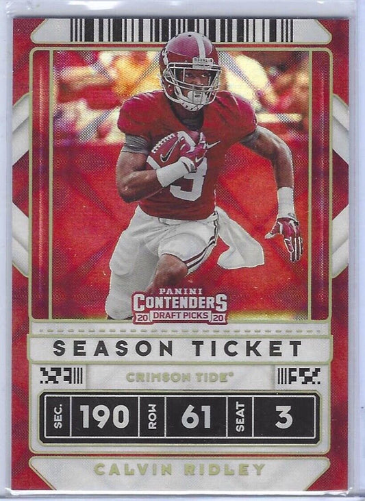 CALVIN RIDLEY 2020 PANINI CONTENDERS DRAFT PICKS GALACTIC SEASON TICKET #12