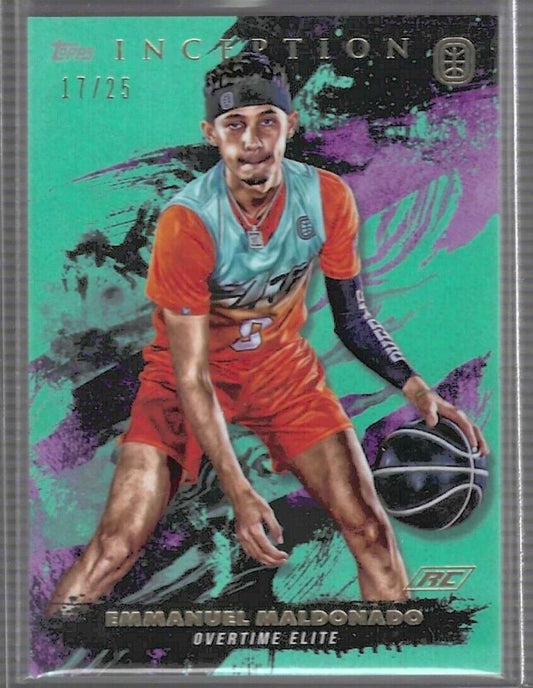 EMMANUEL MALDONADO 2020-21 TOPPS INCEPTION OTE AQUA ROOKIE RC #D 17/25