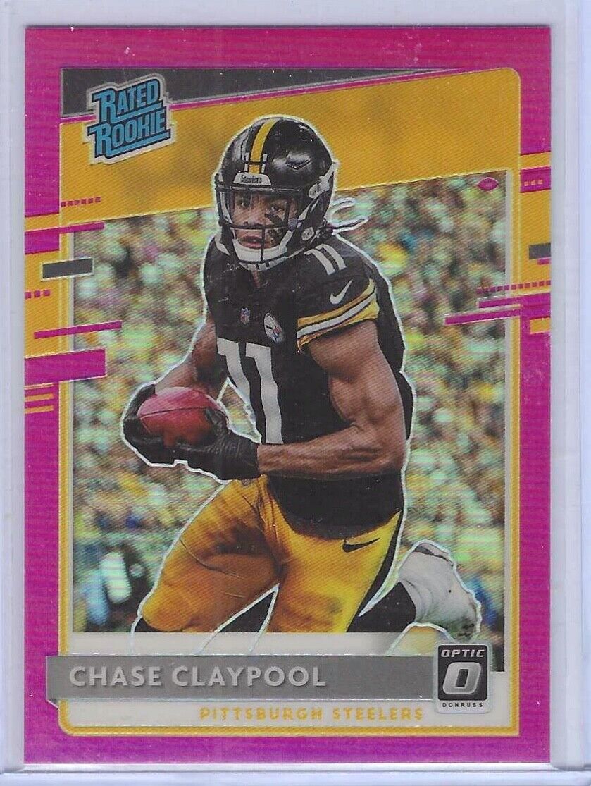 CHASE CLAYPOOL 2020 PANINI DONRUSS OPTIC PREVIEW PINK HOLO RC #P-327
