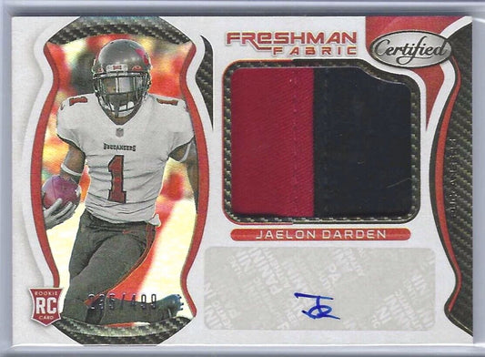 JAELON DARDEN 2021 PANINI CERTIFIED FRESHMAN FABRIC PATCH AUTO RC #D 235/499