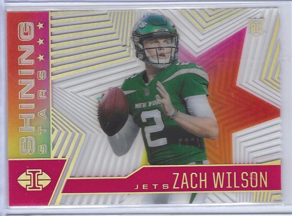 ZACH WILSON 2021 PANINI ILLUSIONS SHINING STARS ACETATE RED RC #D 258/399