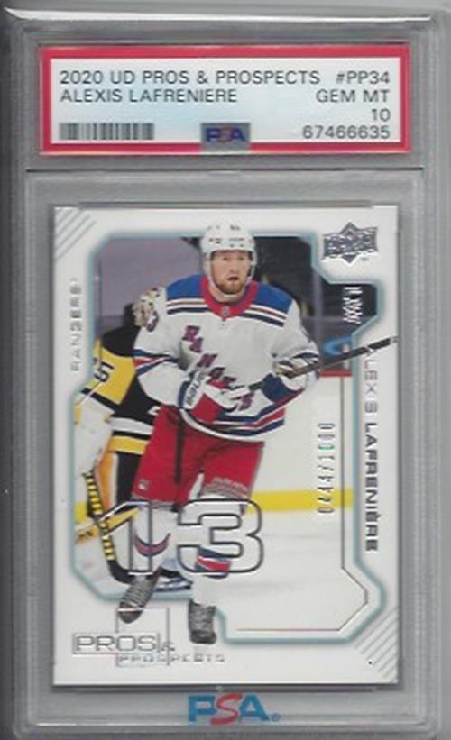 ALEXIS LAFRENIERE 2020 UPPER DECK EXTENDED PROS PROSPECTS RC /1000 PSA 10 POP 7