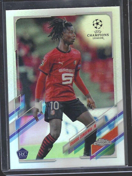 EDUARDO CAMAVINGA 2020-21 TOPPS CHROME SILVER REFRACTOR ROOKIE RC #44