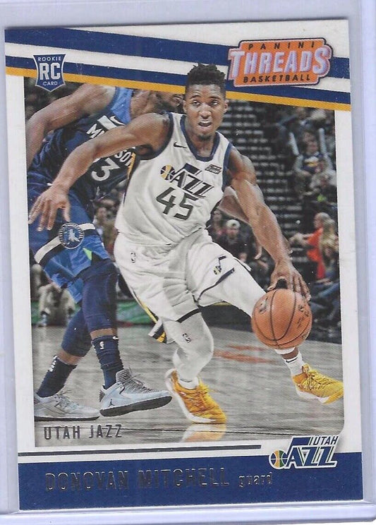 DONOVAN MITCHELL 2017-18 PANINI THREADS ROOKIE RC #98