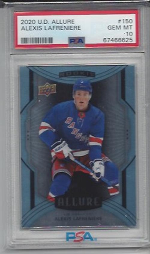 ALEXIS LAFRENIERE 2020-21 UPPER DECK UD ALLURE RC #150 PSA 10 GEM MINT POP 5
