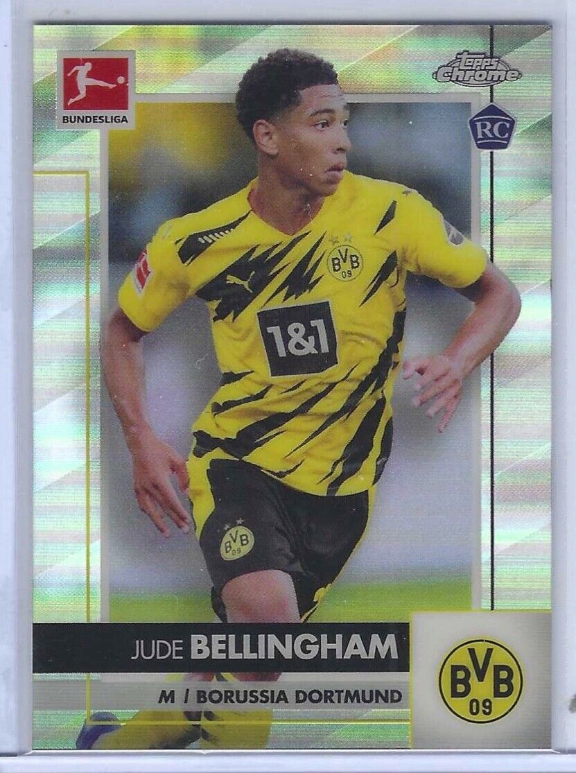 JUDE BELLINGHAM 2020-21 TOPPS CHROME BUNDESLIGA SILVER REFRACTOR ROOKIE RC #31