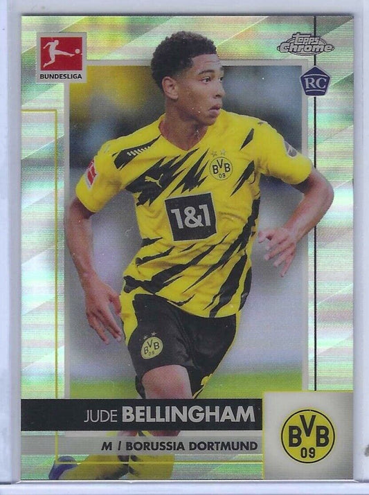JUDE BELLINGHAM 2020-21 TOPPS CHROME BUNDESLIGA SILVER REFRACTOR ROOKIE RC #31