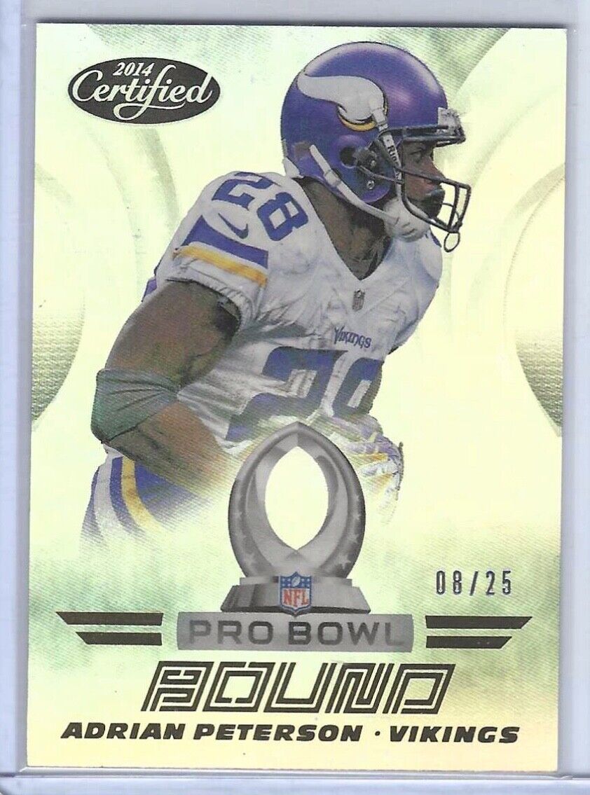 ADRIAN PETERSON 2014 PANINI CERTIFIED PRO BOWL BOUND #D 08/25