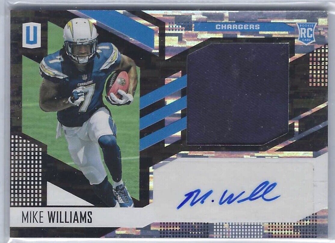 MIKE WILLIAMS 2017 PANINI UNPARALLELED FOOTBALL WIND CHIMES JERSEY AUTO RC /99