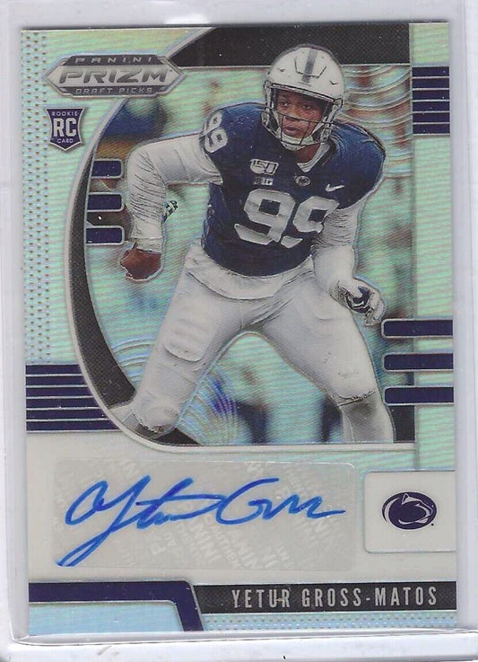 YETUR GROSS-MATOS 2020 PANINI PRIZM DP SILVER PRIZM ROOKIE AUTO RC #159