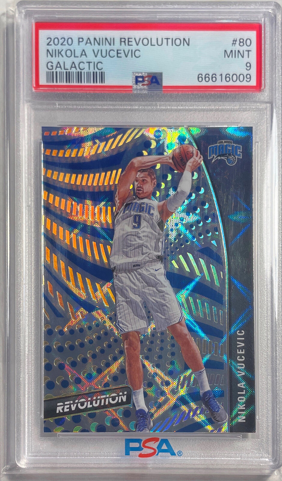 NIKOLA VUCEVIC 2020-21 PANINI REVOLUTION GALACTIC SSP #80 PSA 9 MINT POP 1/1