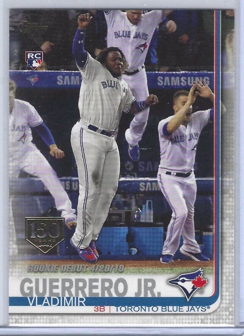 VLADIMIR GUERRERO JR 2019 TOPPS UPDATE SERIES 150 YEARS GOLD STAMP RC #US62
