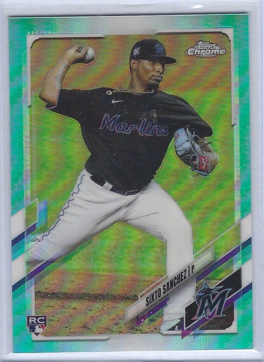 SIXTO SANCHEZ 2021 TOPPS CHROME AQUA TEAL REFRACTOR RC #D 066/199