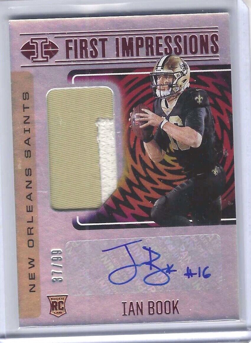 IAN BOOK 2021 PANINI ILLUSIONS RED IMPRESSIONS RPA ROOKIE PATCH AUTO RC #D 37/99