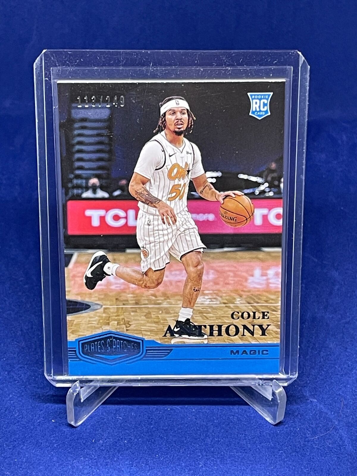 COLE ANTHONY 2020-21 PANINI CHRONICLES PLATES AND PATCHES RC #D 113/249