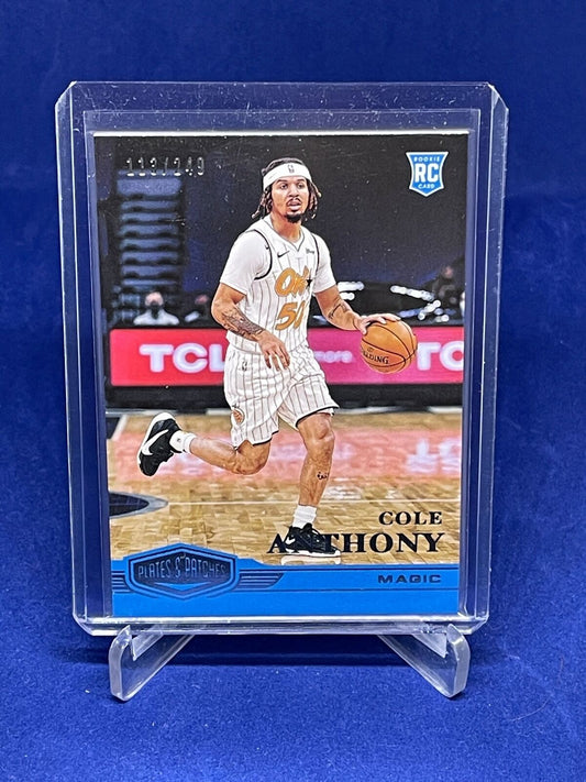 COLE ANTHONY 2020-21 PANINI CHRONICLES PLATES AND PATCHES RC #D 113/249