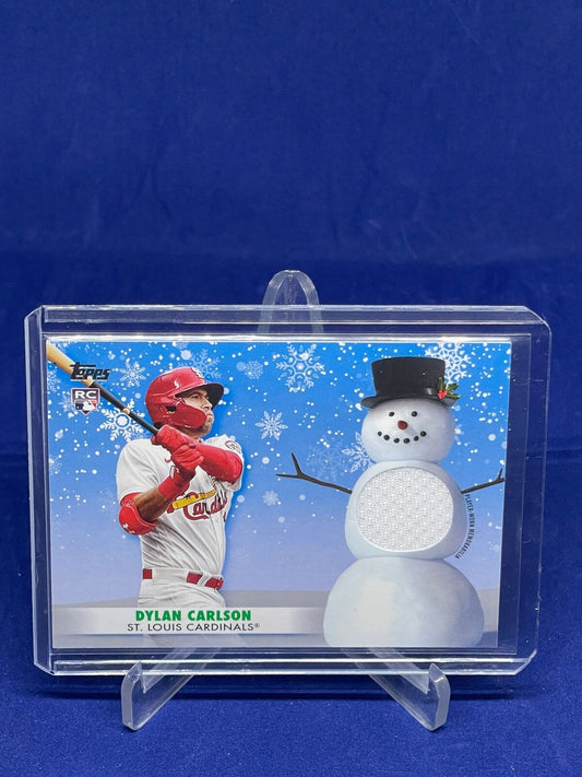 DYLAN CARLSON 2017 TOPPS WALMART HOLIDAY RELIC JERSEY ROOKIE RC