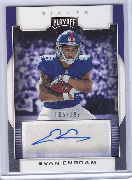 EVAN ENGRAM 2017 PANINI PLAYOFF ROOKIE AUTO RC #D 065/199