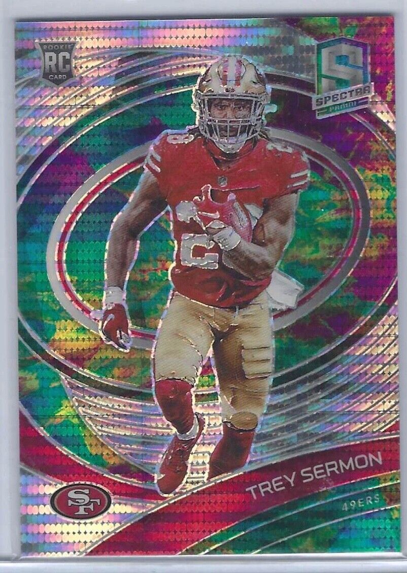 TREY SERMON 2021 PANINI SPECTRA NEON LIGHT PRIZM RC #D 71/99