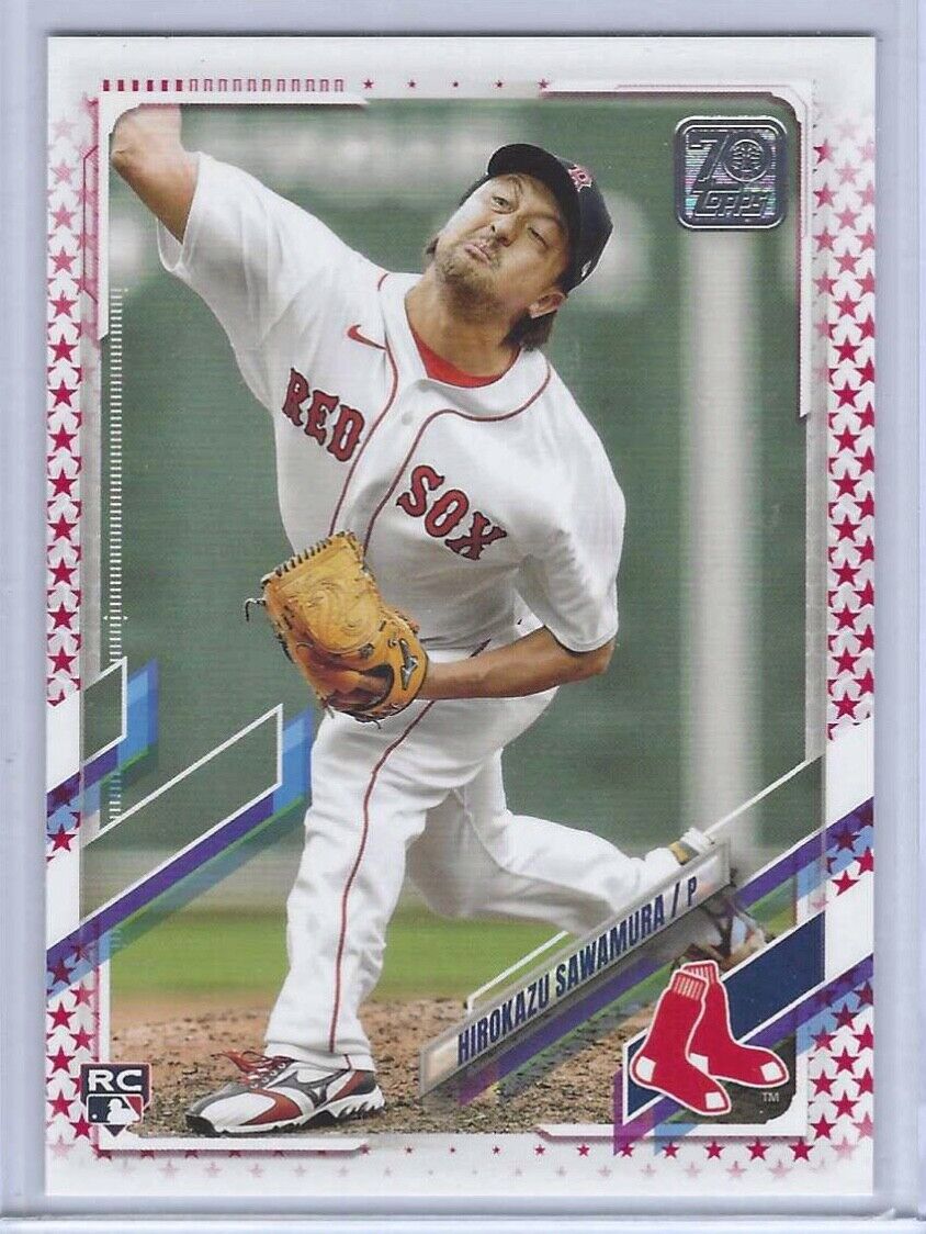 HIROKAZU SAWAMURA 2021 TOPPS UPDATE INDEPENDENCE DAY RED STARS RC #D 44/76