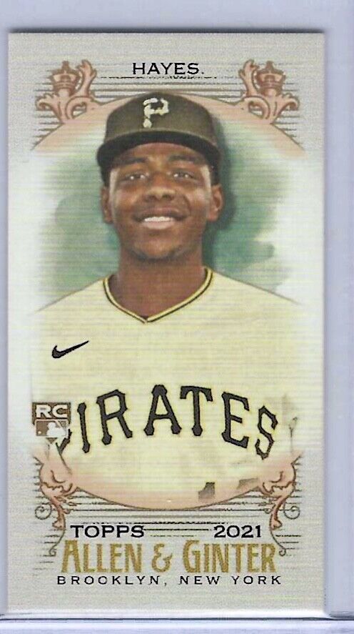 KE'BRYAN HAYES 2021 TOPPS ALLEN AND GINTER RIP CARD SSP EXTENDED SET RC #381