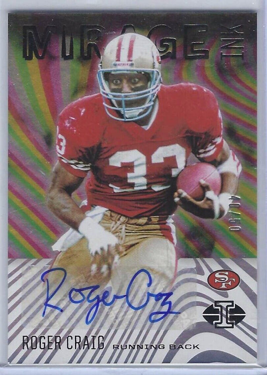 ROGER CRAIG 2021 PANINI ILLUSIONS MIRAGE INK AUTO #D 40/50